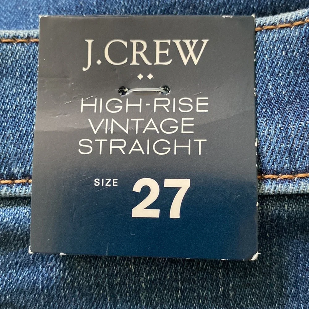 J. Crew High Rise Vintage Straight Women’s Stretch Jeans Size 27 Brand New! NWT
